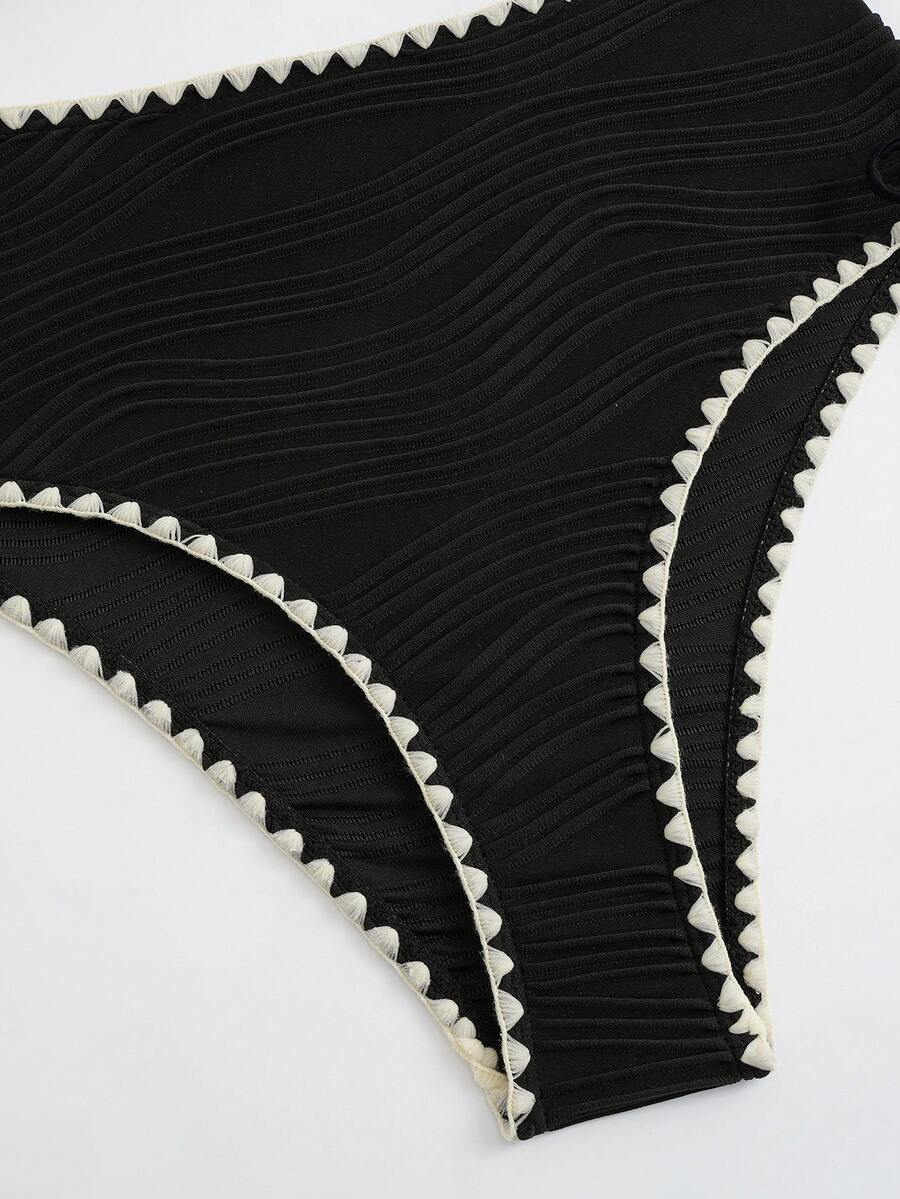 Conjunto de Biquíni Texturizado Halter Amarração