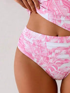 Tankini Torção Frontal Franzido Anel Dourado