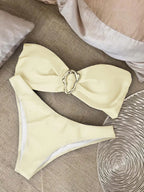 Biquíni Bandeau Anel Corte Alto Taças 3/4