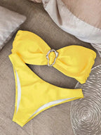 Biquíni Bandeau Anel Corte Alto Taças 3/4