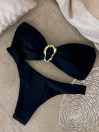 Biquíni Bandeau Anel Corte Alto Taças 3/4