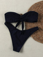 Biquíni Bandeau Anel Corte Alto Taças 3/4