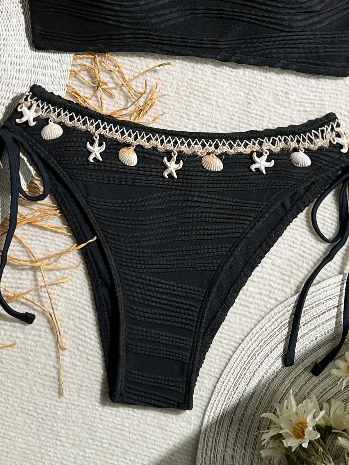Biquíni Bandeau Amarração Nó Lateral Sem Armação