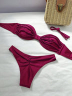 Biquíni Bralette Efeito Enrugado Frente Única