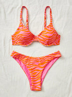 Biquíni Animal Print Zebra Enchimento Removível