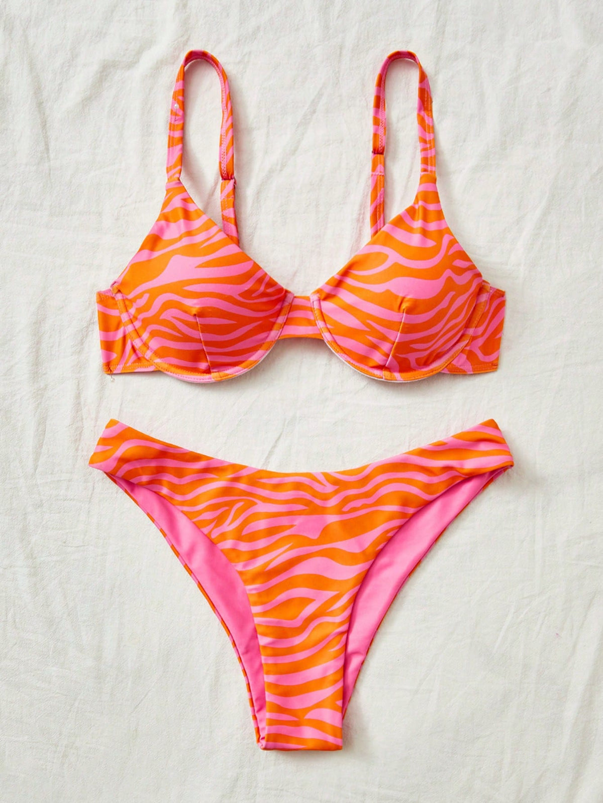 Biquíni Animal Print Zebra Enchimento Removível