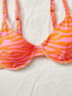 Biquíni Animal Print Zebra Enchimento Removível