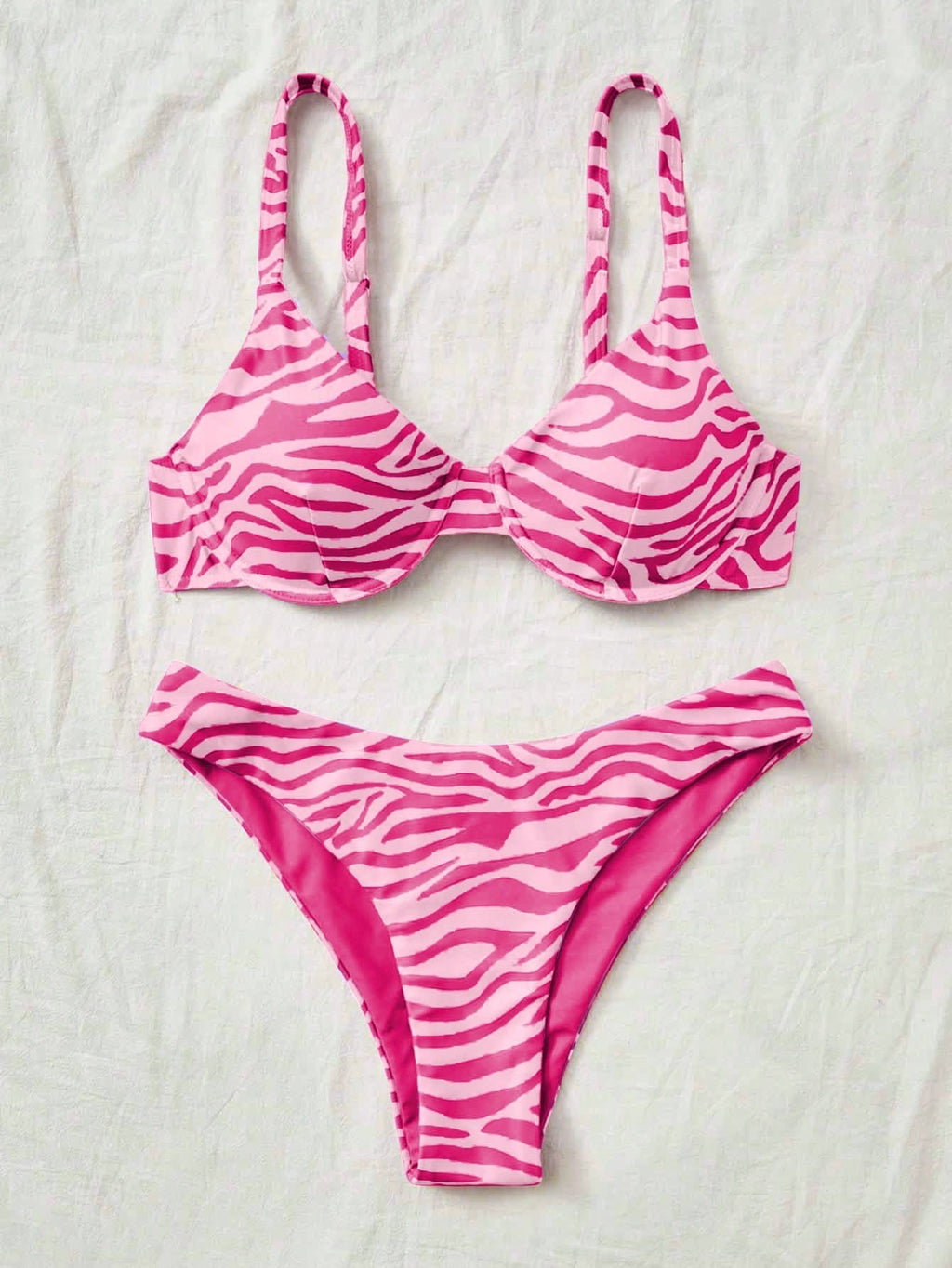 Biquíni Animal Print Zebra Enchimento Removível