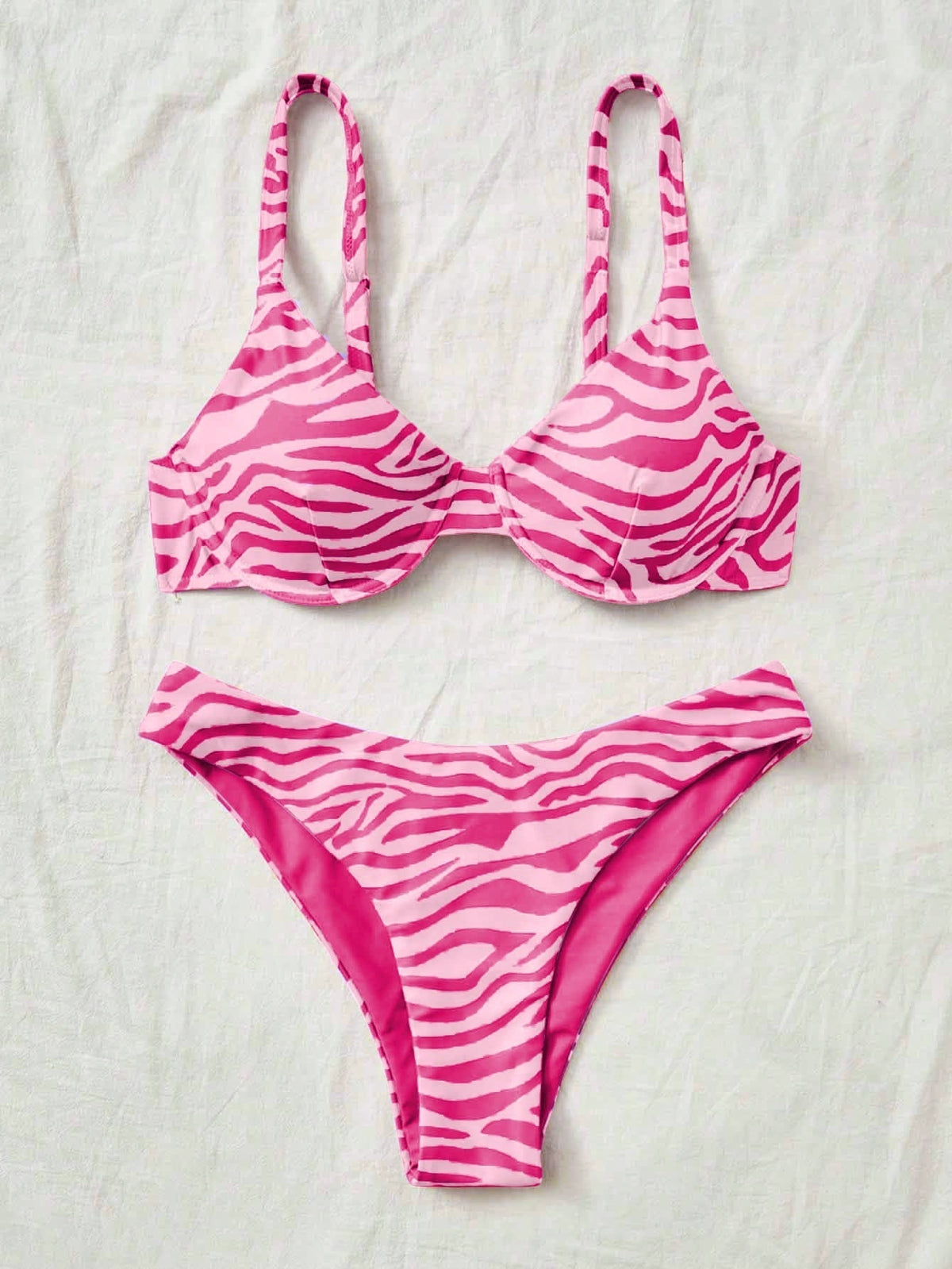 Biquíni Animal Print Zebra Enchimento Removível