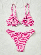 Biquíni Animal Print Zebra Enchimento Removível