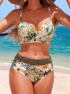Biquíni Floral Boho Push-Up Flor de Maré com Cintura Alta — fotografia 1 | Mar & Pérola