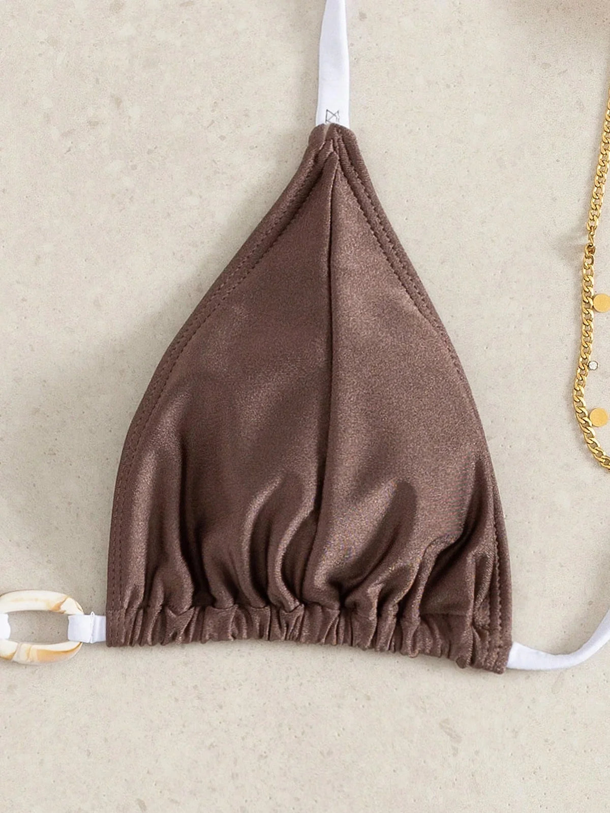 Biquíni Frente Única Nó Tie Back Bojo Triangular
