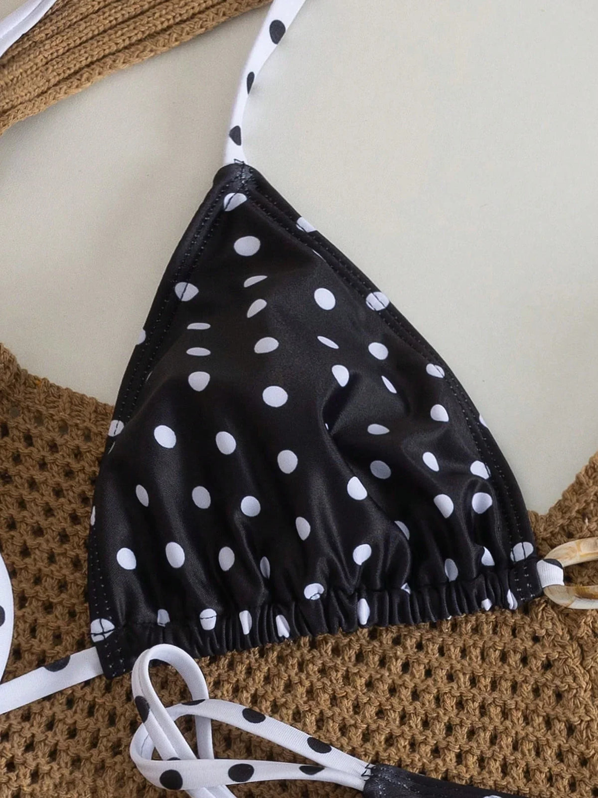 Biquíni Frente Única Nó Tie Back Bojo Triangular