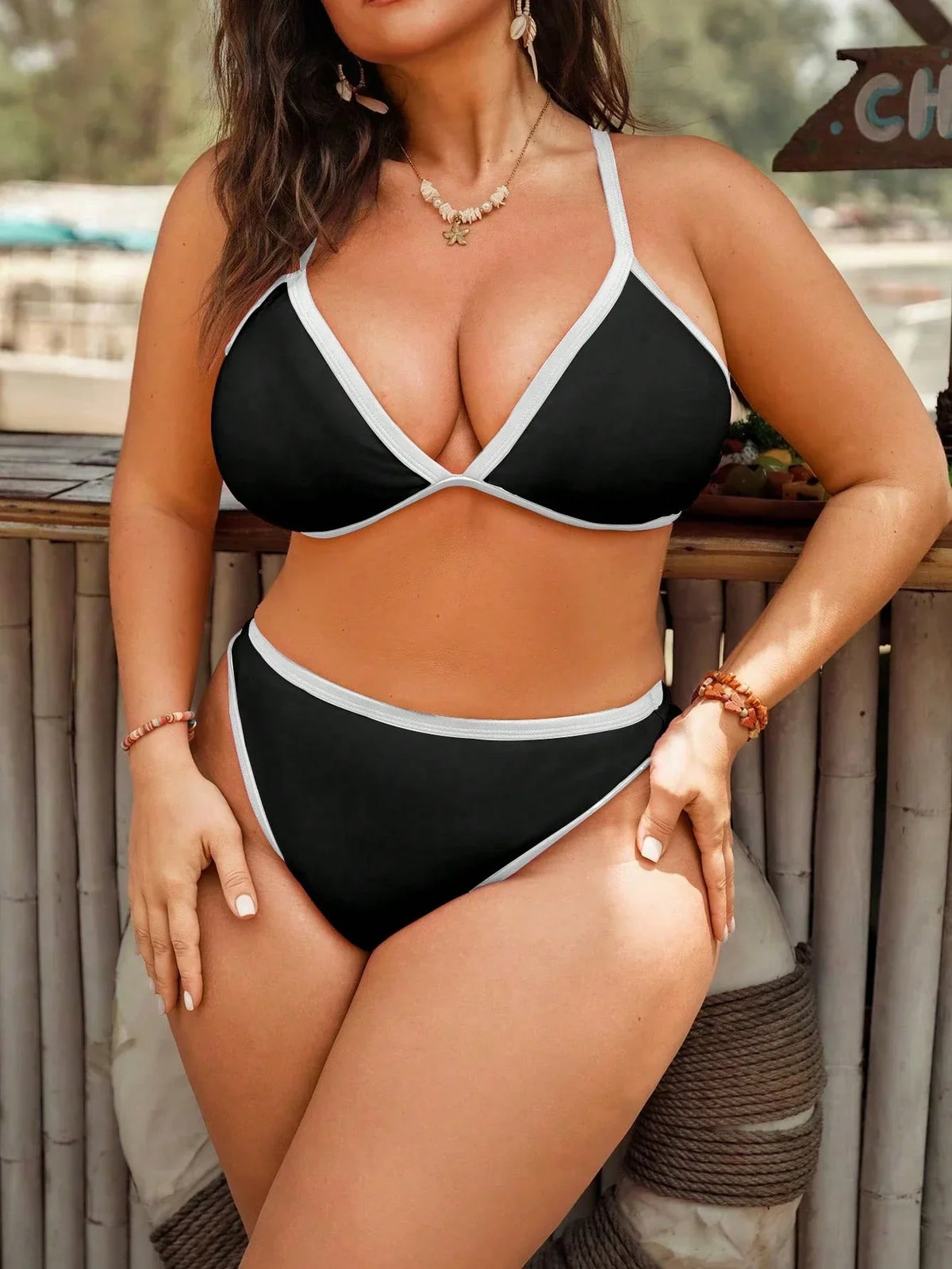 Biquíni Plus Size 2 Peças Tie Back