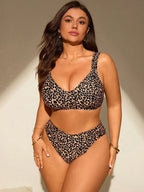 Biquíni Plus Size Boho Texturizado Recorte Lateral