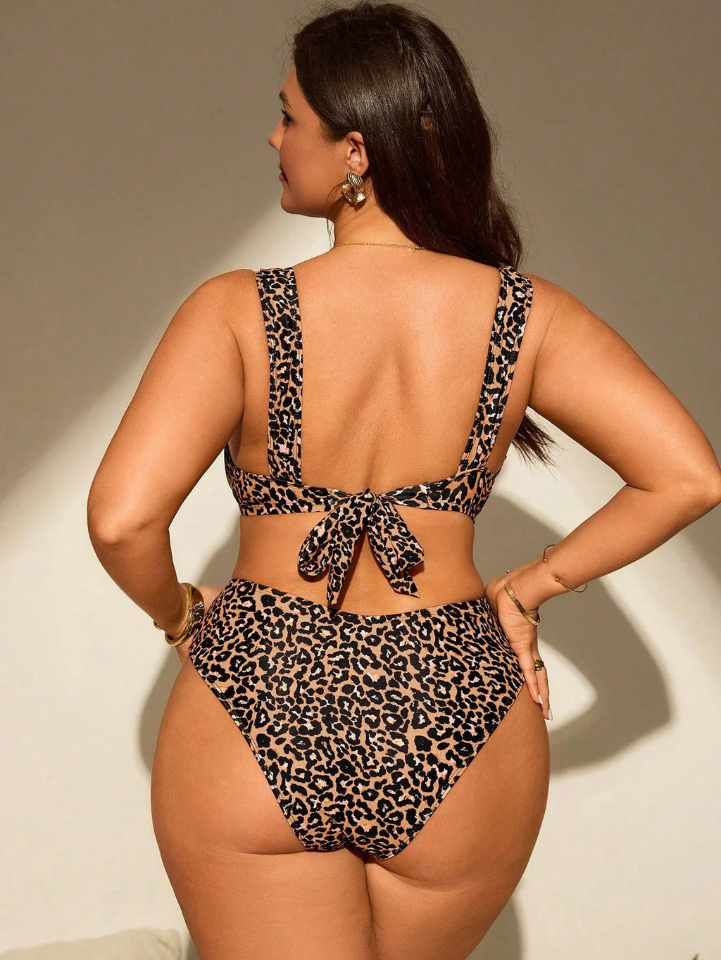 Biquíni Plus Size Boho Texturizado Recorte Lateral