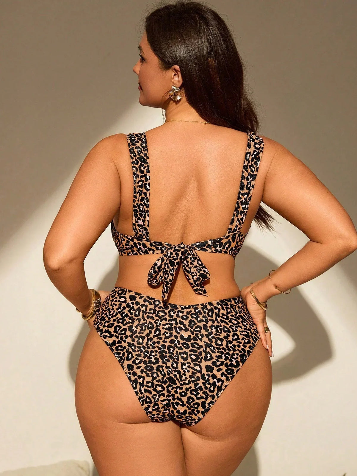 Biquíni Plus Size Boho Texturizado Recorte Lateral