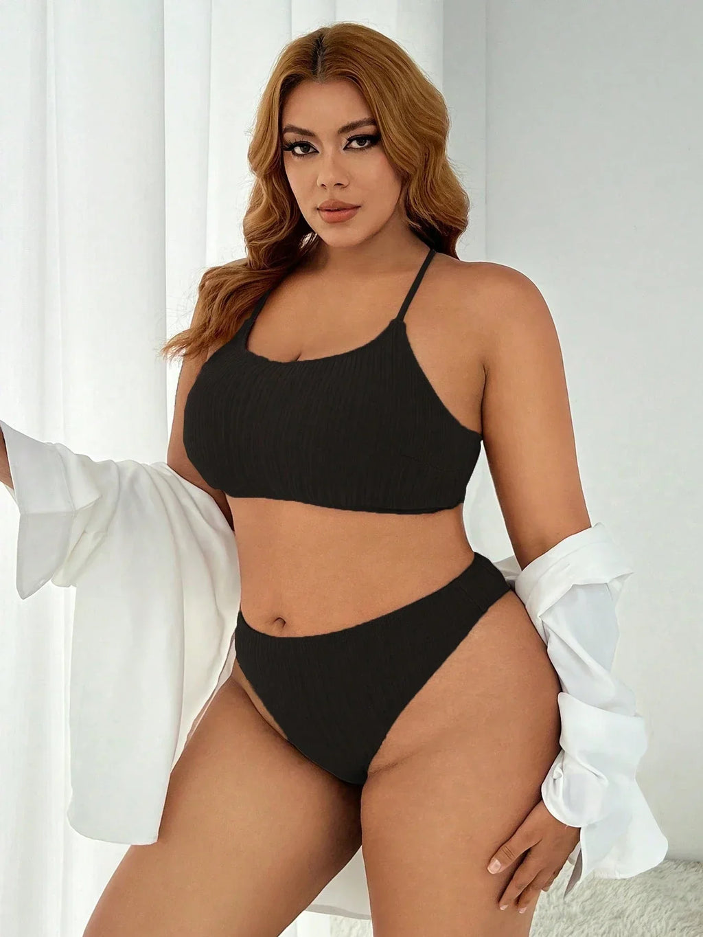 Biquíni Plus Size Canelado Luz da Orla com Ziguezague — fotografia 7 | Mar & Pérola