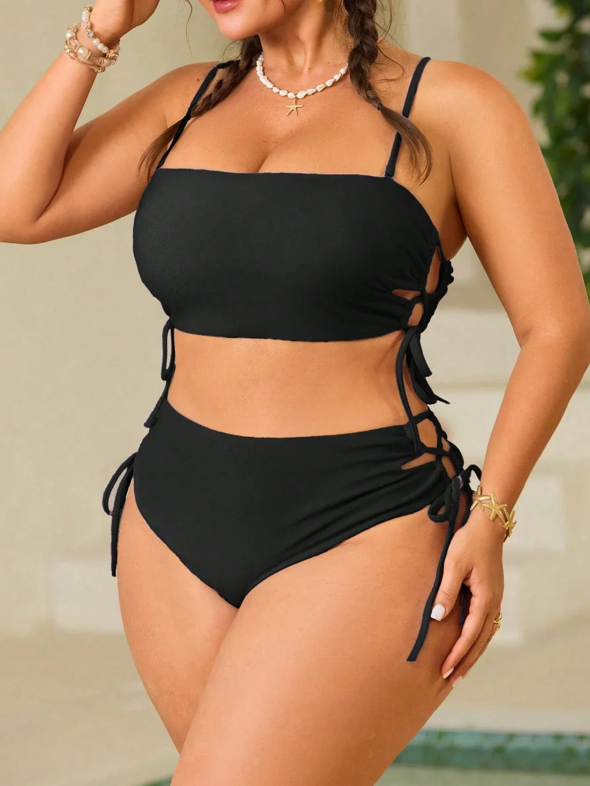 Biquíni Plus Size Costa Serena com Fivela e Nó — fotografia 11 | Mar & Pérola