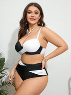 Biquíni Plus Size Cruzado Bloco de Cores Costa Serena — fotografia 3 | Mar & Pérola