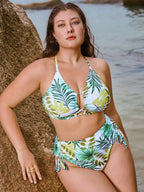 Biquíni Plus Size Decote V Cordão Ziguezague