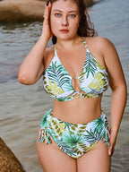 Biquíni Plus Size Decote V Cordão Ziguezague