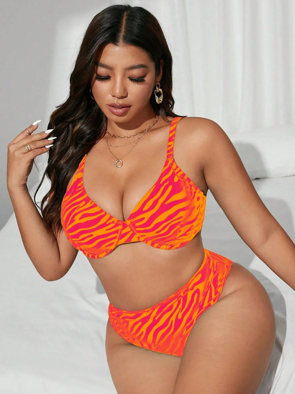 Biquíni Plus Size Listrado e Zebrado Enseada Selvagem — fotografia 3 | Mar & Pérola
