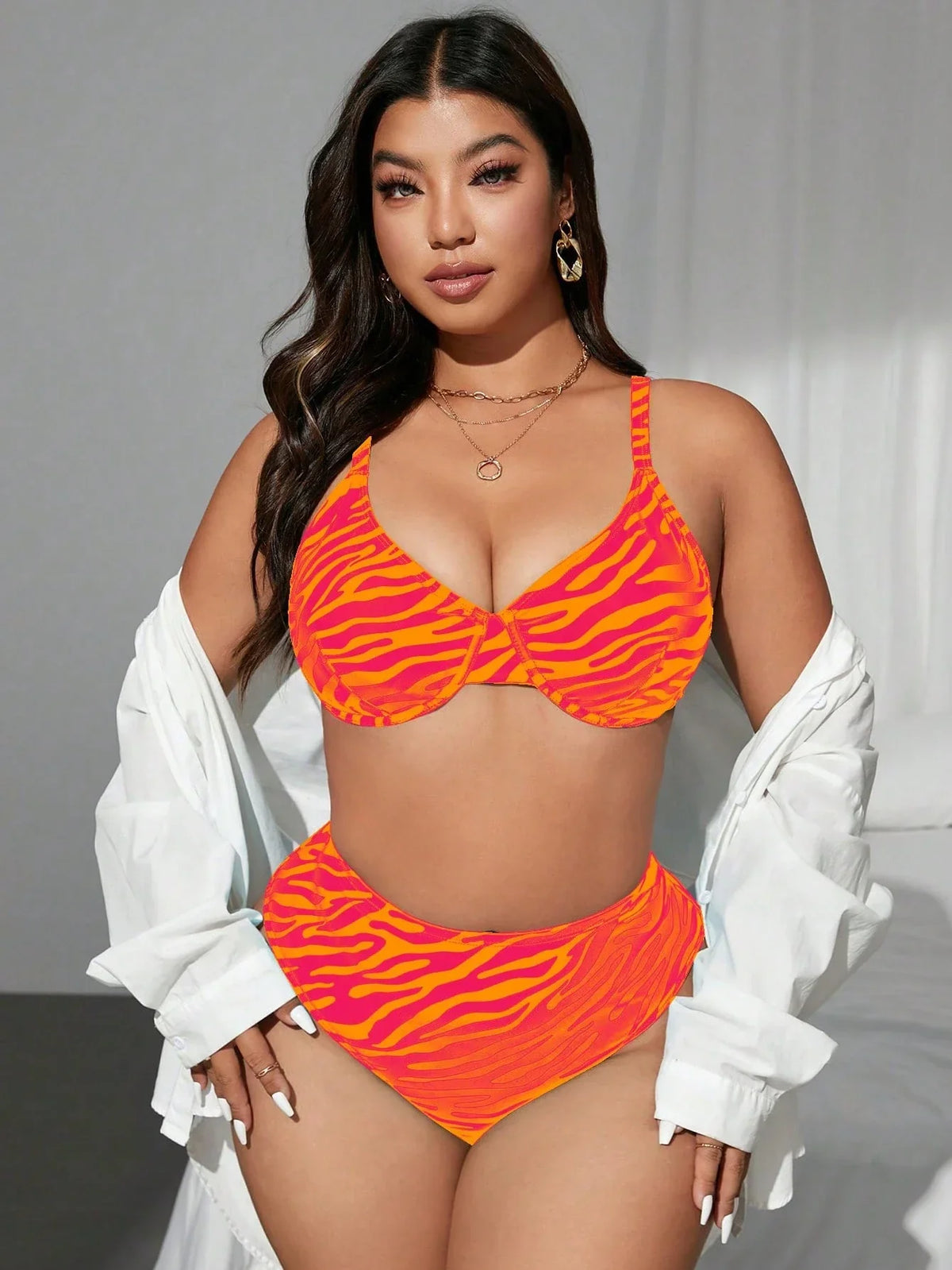 Biquíni Plus Size Listrado e Zebrado Enseada Selvagem — fotografia 5 | Mar & Pérola