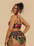 Biquíni Plus Size Ombro Único Cropped