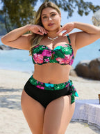 Biquíni Plus Size Texturizado Babado