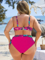Biquíni Plus Size Texturizado Babado