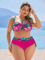 Biquíni Plus Size Texturizado Babado