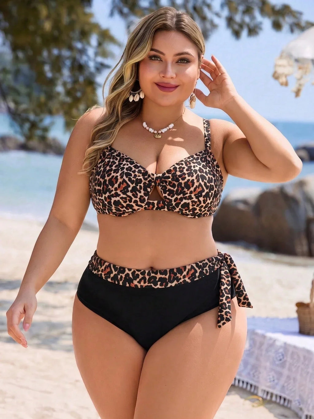 Biquíni Plus Size Texturizado Babado