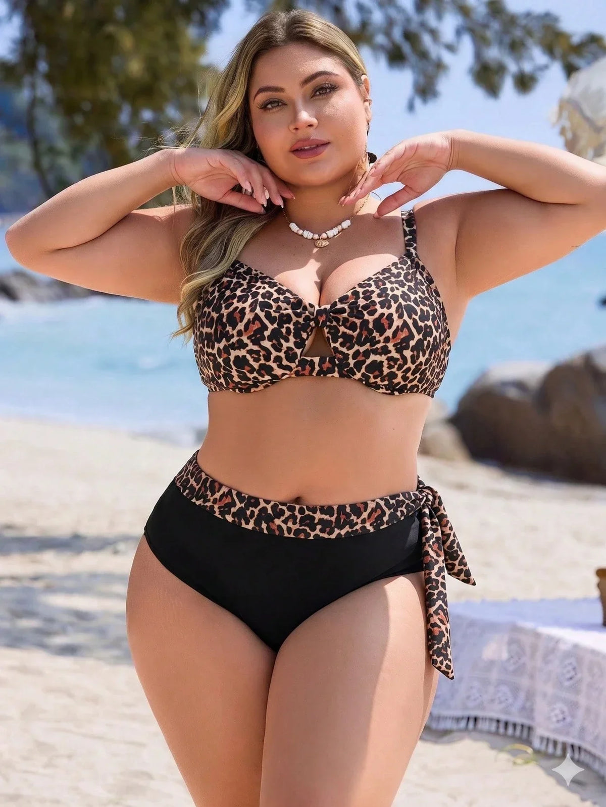 Biquíni Plus Size Texturizado Babado