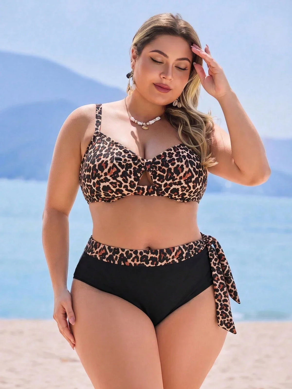 Biquíni Plus Size Texturizado Babado