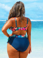 Biquíni Plus Size Texturizado Babado