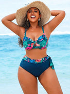 Biquíni Plus Size Texturizado Babado