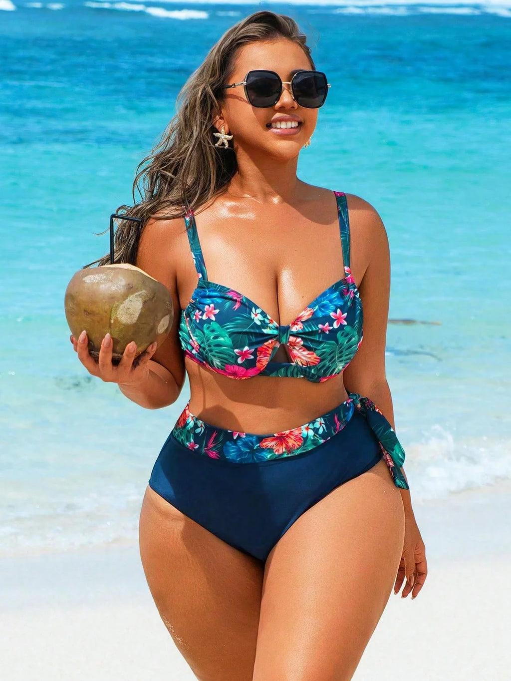 Biquíni Plus Size Texturizado Babado