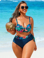 Biquíni Plus Size Texturizado Babado