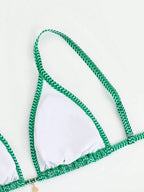 Biquíni Plus Size Triângulo Boho Tie Back