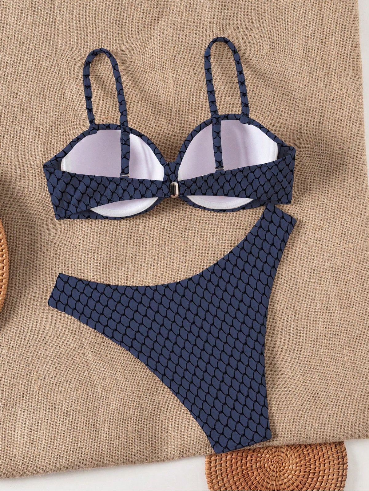 Biquíni Push-Up Cadeia Torcido Cintura Alta