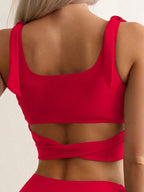 Biquíni Top Cropped Decote U Nó Frontal