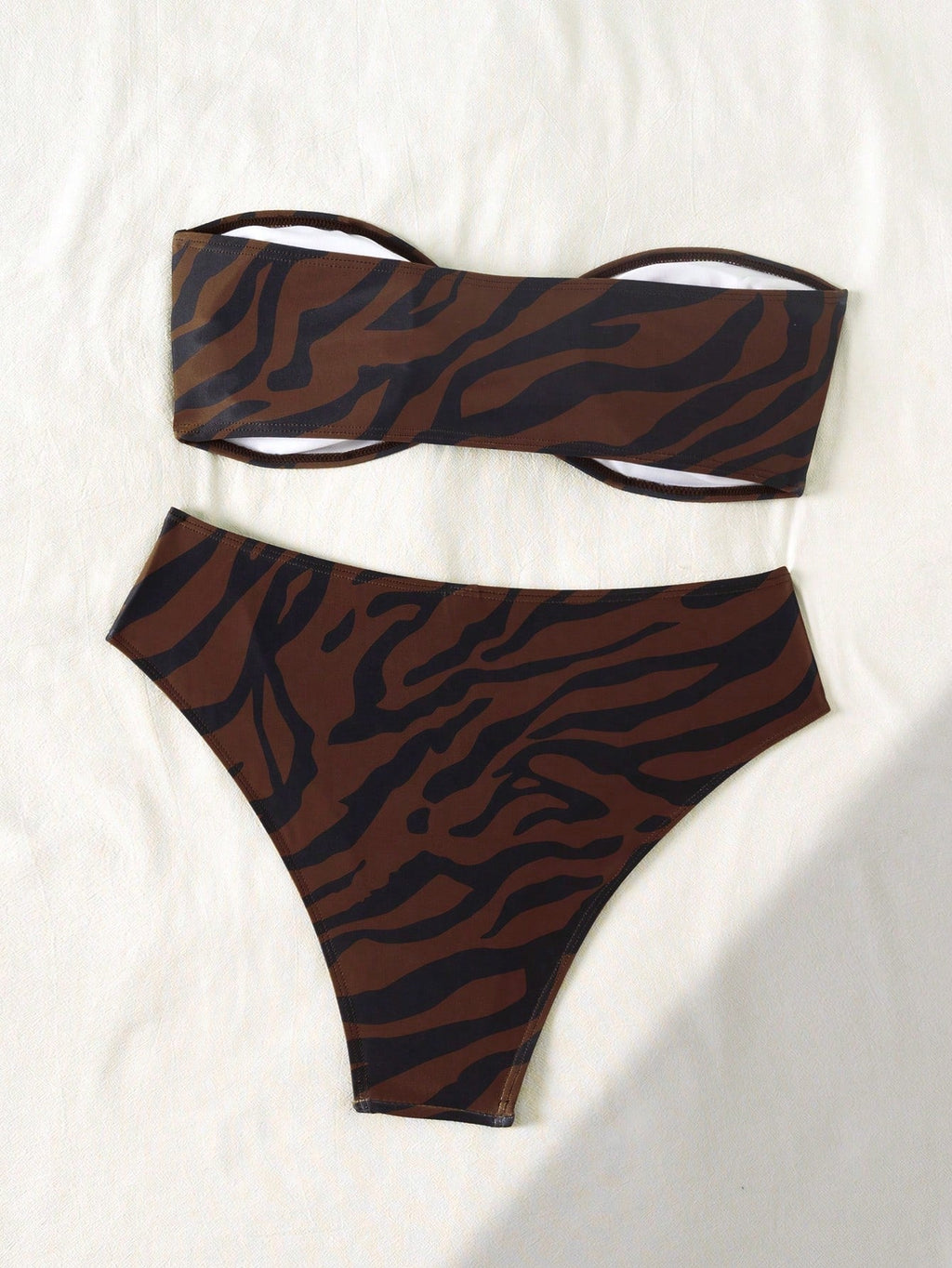Biquíni Zebrado Animal Print Cintura Alta