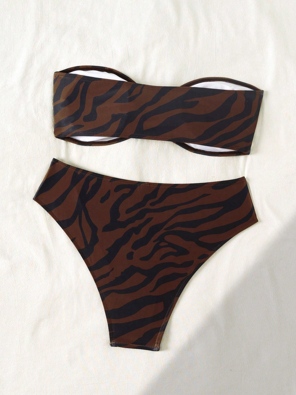 Biquíni Zebrado Animal Print Cintura Alta