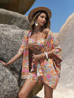 Conjunto 3 Peças Kimono Floral Boho Flor de Maré — fotografia 5 | Mar & Pérola
