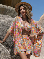 Conjunto 3 Peças Kimono Floral Boho Flor de Maré — fotografia 6 | Mar & Pérola