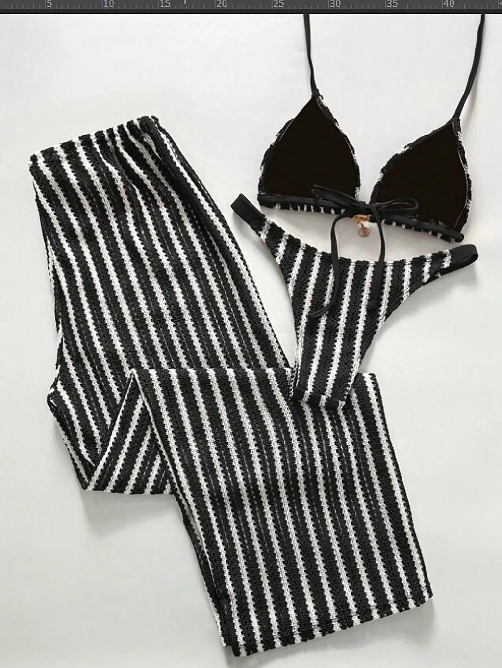Conjunto Biquíni 3 Peças Brisa da Ilha com Calça e Amarração nas Costas — fotografia 4 | Mar & Pérola