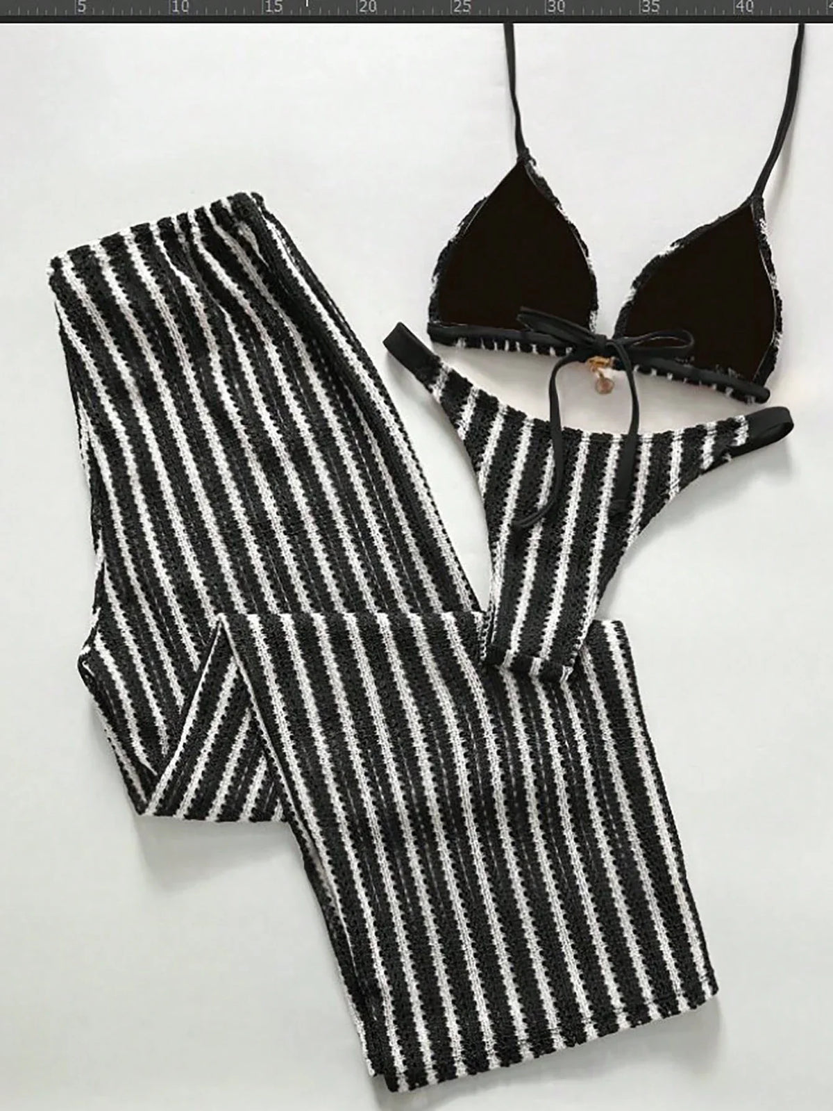 Conjunto Biquíni 3 Peças Brisa da Ilha com Calça e Amarração nas Costas — fotografia 4 | Mar & Pérola