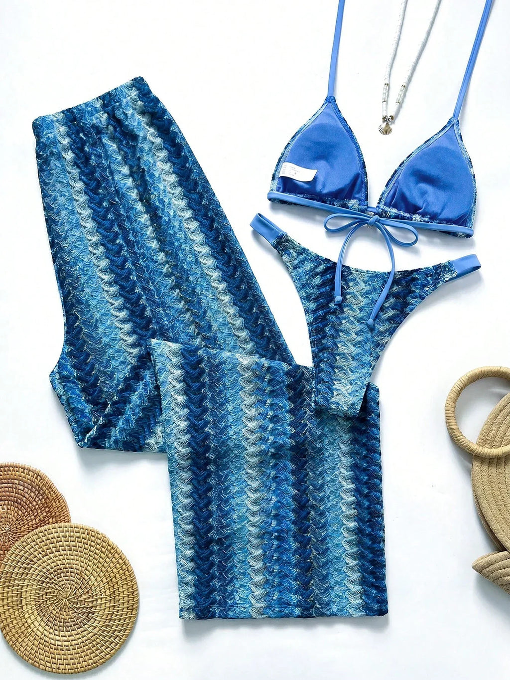 Conjunto Biquíni 3 Peças Brisa da Ilha com Calça e Amarração nas Costas — fotografia 12 | Mar & Pérola