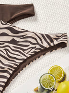 Conjunto Biquíni 3 Peças Zebrado Costa Selvagem com Amarração nas Costas — fotografia 5 | Mar & Pérola